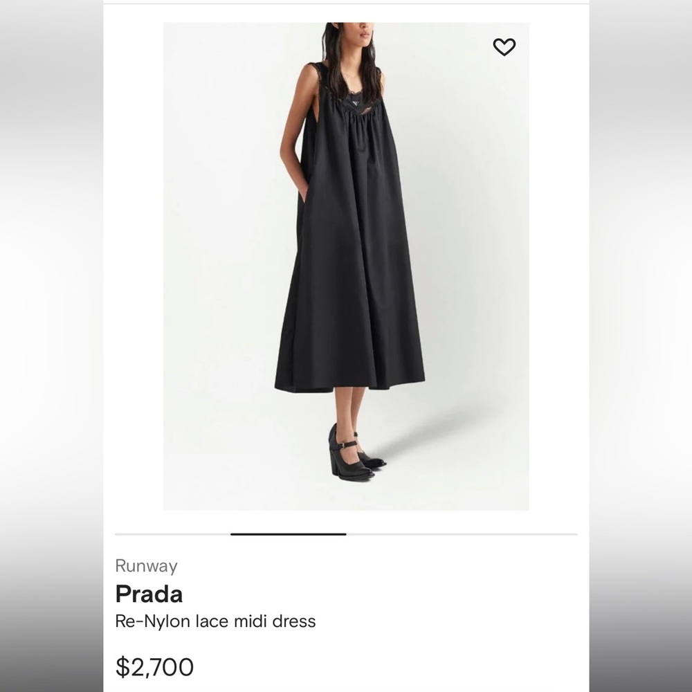 Prada re-nylon lace midi dress (new season)